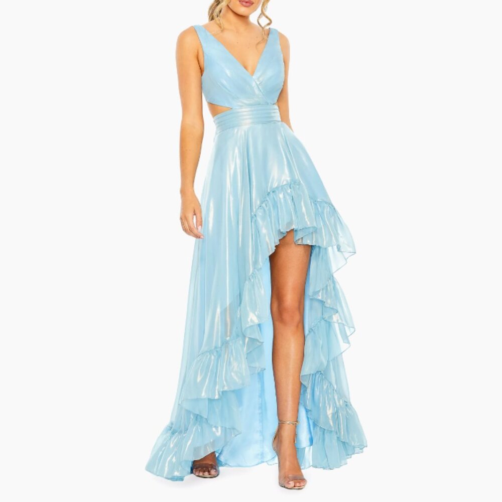 Mac Duggal  Ieena High-Low Ruffle Gown Prom Formal